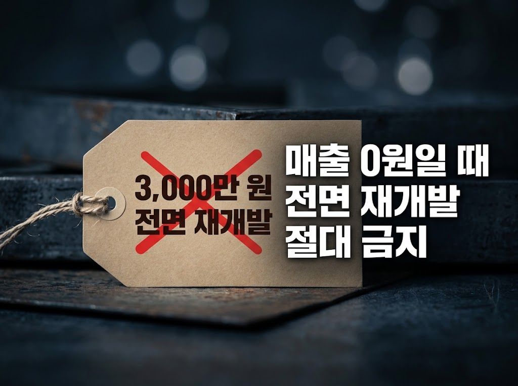매출 0원인데 3,000만 원 전면 재개발? 우리 서비스 기술 교체 시점의 3가지 신호등